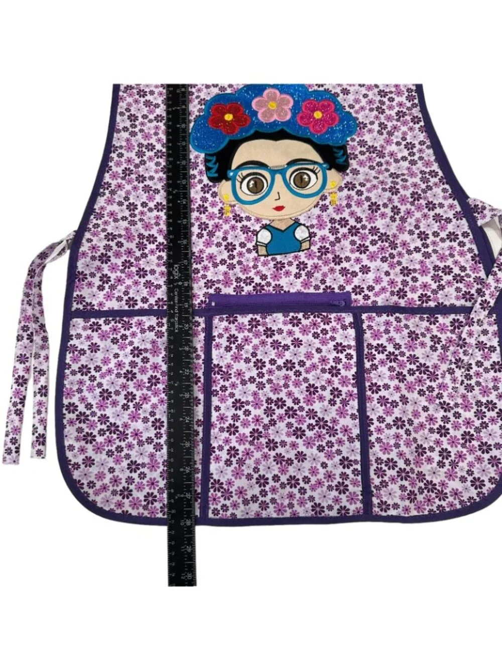 Apron Women Classic Embroidered Mexican Artisan One Size Multiporpuse -NEW